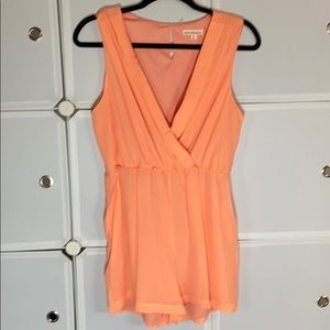 New Coral Sleeveless Shorts Romper M